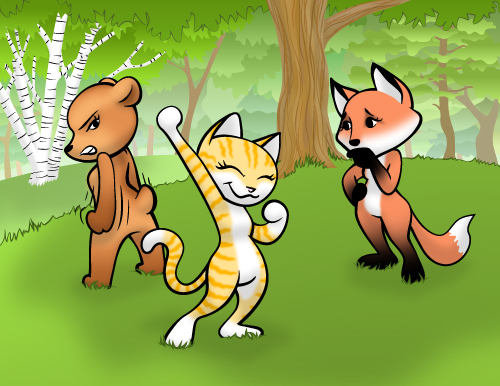 Cartoon-Girl-Animals-500