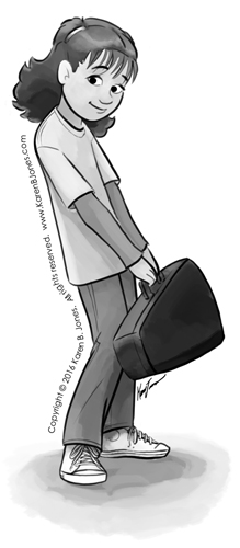 Girl with Viola Case