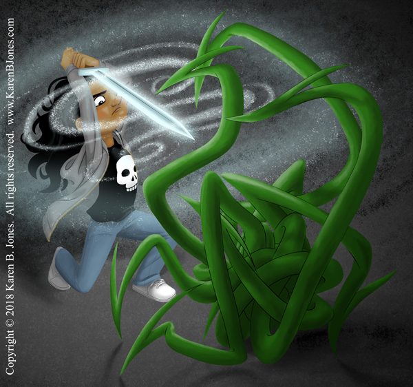 Girl and Tentacle Monster