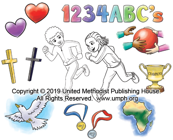 Childre Running and Other Symbols