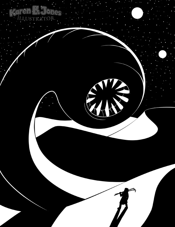 A sandworm on Arrakis from Frank Herbert's Dune.