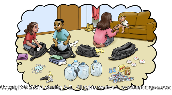 An illustration for page 4 of The Neighborhood's Night by Juliana Catherine.