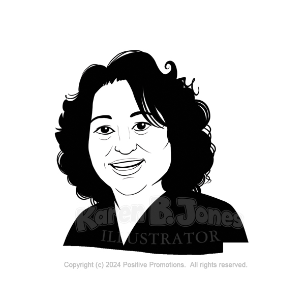 A portrait of US Supreme Court Justice Sonia Sotomayor.