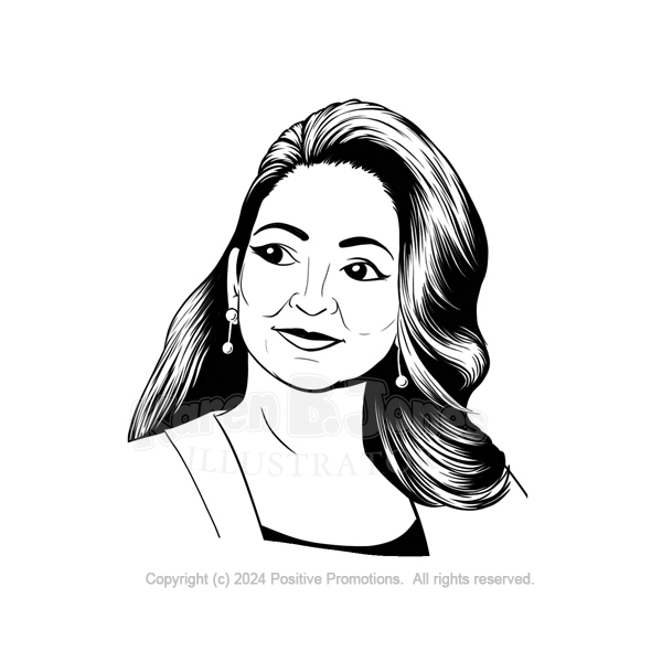 A portrait of Gloria Estefan, the Cuban-American singer and actress.