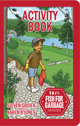A book cover for Fish for Garbage Activity Book